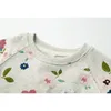 小さな女の子のセーター長袖の子供の服秋と冬の花の赤ん坊のベイスツとコサージュの底打ちシャツ210625