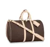 OntwerpersLuggage kleuren tassen 50cm echt 55 cm 4 lock lederen handtas canvas trim klassieke duffel tas met mannen reizen mode xcjpj