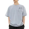 Streetwear anime T Shirt Men Mode Panda Print Mäns Designer Skjortor O-Neck Casual Hip Hop Oversized Tees 210527