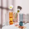 Cutelife nordique Transparent petit Vase en verre Design Terrarium hydroponique fleur s plante Wazony décoration de mariage maison 2106105363548
