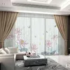 Nowoczesny chiński atrament krajobraz malarstwo tiulowa kurtyna do salonu Study wysokiej klasy sypialni słynna El Tulle kurtyna 211203