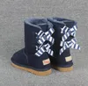 2021 Hot Sell Fashion Ausu 3280 Ribbon Bow Dames Snowboots Sheepsharm Warm Boots Gratis transport