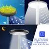 128LED Solar Powered White Shell Flag Pole Light Outdoor Lamp Camping IP55 Waterproof - 128 LED