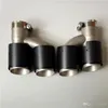 One Pair IN 63MM OUT 89MM H Style AK Matte Carbon Exhausts Pipe Akrapovic Car Pipes Tail Tip4247491