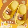 china brand yellow childrens slippers summer korean version of the cartoon rabbit home indoor baby home cute sand