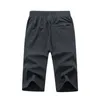 Stora mäns shorts mesh elastiska sommarbyxor 8xl 6xl stor storlek kläder polyester svart grå svett shorts plus storlek shorts x0705