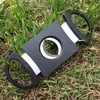 Portable Other Smoking Accessories Black Plated Double Blades Cigar Sharp Cutter 9*4cm Mini Pocket Gadgets Stainless Steel Cigars Knife