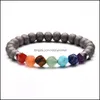 Perlé, Brins Bracelets Bijoux Arrivée 7 Chakra Charme Pour Femmes Hommes Colorf Pierre Naturelle Cristaux De Guérison Perles Chaînes Wrap Bangle Fashio