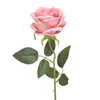 Unique Tige Flanelle Rose Réaliste Roses Artificielles Fleurs pour la Saint Valentin Mariage Douche Nuptiale Maison Jardin Décorations WHT0228