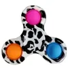 Oppväska Enkel Dimple It Fidget Leksaker Plus 5 Sidor Finger Spela Spel Anti Stress Fidgets Spinner Pop Färgglada 0321