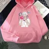 Anime Hoodie kobiety luźne stały się czarna skóra gorąca dziewczyna estetyczna bluza wzdłużna bluza streetwear kobiet punkowe sprężyny topy y0820