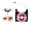 1Pair 3D Färgglada Mink Ögonfransar Med Spegel Box Tjock Mjuk Wispies Falsk Eyelash Extension Halloween Party Beauty Makeup Lashes