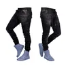 Fashion Casual Men Jeans Solid Drawstring Denim Pants Elastic Belt Classic Harem Trousers Jogger Spring Autumn Pencil Pants