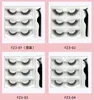 Self-adhesive 3 Pairs Natural False Eyelashes Soft Light Fake 3D Mink Lashes Eyelash With Tweezer Makeup Kit No Glue Needed