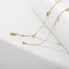 Colar de Design de Cristal de Vidro Requintado para Mulheres Charm Cadeia De Metal Gargantilha Jóias De Ouro
