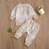 2pcs Newborn Baby Boys Clothes Long Sleeve Stripe Sweatshirt Top + Pants with Pocket Set Autumn Outfit Set 0-24 Months G1023