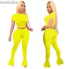 Frauen Trainingsanzüge Zweiteiliges Set Flare Hosen Sexy Mesh Outfits Sommer Neue Stil Damen Enge Hosen Gefaltete Lange Leggings S-2XL 8559