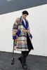 IEFB/vêtements pour hommes pardessus à carreaux grande taille laine couleur correspondant manteau de laine hiver épaissi tweed manteau pour homme 9Y4040 210524