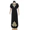 Ethnic Clothing Caftan Abaya Dubai Turkey Islam Kaftan Muslim Hijab Short Sleeve Summer Dress Embroidery Dresses For Women Robe Ar271d