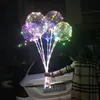 100st LED Light Bobo Balloon Party Decoration med 315 tums Stick 3M String Christmas Halloween Birthday Decor Balloons6926487