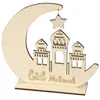 Ramadan Kareem Decoration Wooden Craft Moon Desktop Ornament Eid Mubarak Party Favor Eid Al-fitr Ramadan Mubarak Home Decor