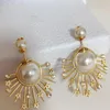 Ladies Fashion Pendants and Chandeliers Pearl Stud Earrings Luxury Big Brand Ladies Party Wedding Couple Gifts Bride Engagement Je230r