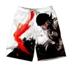 Anime One Piece Short Pants Men Summer Shorts Monkey D Luffy Portgas D Ace Zoro Law Printed Casual Trouser G1209