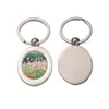 Zinc Alloy Blank Sublimation Keychain Wedding Birthday Party Valentine Day DIY Special Keyring Gifts RRF13594