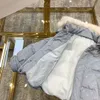 Modestijl Winter Donsjas voor meisjes Peuter Schattige Vleugel Capuchon Bontkraag Donsjack Uitloper Dikker Warm Kinderen gewatteerd Clo9018897