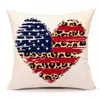 Happy Independence Day Party housse de coussin décor à la maison oreiller couvre amérique 4 juillet taie d'oreiller 45x45cm USA taie d'oreiller DAP432