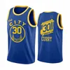 Stephen 30 Curry New City Basketball Jersey Mens 33 James Wiseman Klay 11 Thompson Mouwloos Blauw Wit Basketbal Shirt