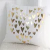 Cushion Supersoft Velvet Bronzing Pillow Cover Christmas Cover Home Decor Gold Stamp Pillow Decorative Sofa LOVE Pillow Case LLA7169