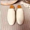 المرأة النعال الكلاسيكية الأحذية الجلدية امرأة ممدود تو النعال النساء موهير zapatillas