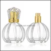 Office School Business IndustrialEmpty Förpackning per flaskor Vintage Pumpkin Form Fragrance Spray Bottle Refillable Crystal Glass Atomizer