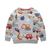 Hoppmätare Pojkar Sweaters Applique Cartoon Characters Babykläder 100% Bomull Sweatshirts För Höst Vintrar Toppar 210529