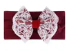 Tillbehör Baby Lace Bow Headbands 7 Färger Kids Bowknot Turban Headdress Girls Hair Bands M3485