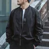 Maden Casual Ma-1 Mens Jackor Grön Militär Flyg Bomber Tank Coat Solid Vintage Coats Monocykel Jacka Krage Män Kläder 210818