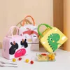 Kids Bag Cartoon Handväskor Lunchlådor Mini Purse Tygkassar Animal Mönster Värmeisolering Design Bento Bag Girls Handbag Barn G79SD3C