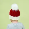 0-3 Jahre Babymütze Weihnachten Kind warme Strickmützen mit Ball Pom Weihnachtsgeschenk Twist Wollmütze JJA9489
