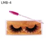 3D mink false eyelashes with eye brush natural thick curl fake eyelash