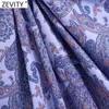 Zevity المرأة خمر الكاجو المكسرات طباعة تنحنح غير النظامية سارونج تنورة faldas موهير أنثى bowknot الظهر سستة عارضة تنورة QUN800 210721