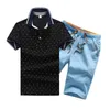 2 Piece Sets Men Cotton Summer Mens Polo Shirts Button Men's Sets Turn Down Neck 4XL Shorts And Polos For Men Clothes Slim Style 210601