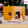 3D-pop-up wenskaarten met envelop vriend familie zegen ansichtkaart voor verjaardag jaar kerstcadeaus xmas decoratie 211216