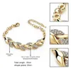 Trendy Bracelet Full Rhinestone Women Wristband Jewelry Gold Color Leaf Shape Crystal Bangle Wristlet Fashion Party Gifts8363928