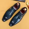 Marca de couro genuíno mens mocassins casamento vestido de festa de casamento sapatos cinza verde monge cinta casual moda homens escorregar em sapatos oxford