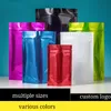 Più colori Mylar Foil Stand up Coffee Packing Bags Standing Risigillabile Geocery Zipper Seal Dry Food Zip Lock Packaging Bag