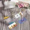 Keychains 64 조각 아크릴 키 체인 공백 노래 송 Key Chain 사각형 Tassels Set Set Set Set Set Set Set