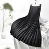 Skirts Elegant Solid Midi Pleated Skirt Women Korean High Waist 2021 Spring Ladies A-line School Long Female C-035