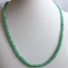 Kedjor 42 + 5cm Elegant grön Aventurine Choker Halsband Faceted Round Natural Gem Stone Bröllopsgåva För Kvinnor Charm Mode Smycken