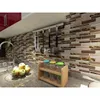 Art3d 30x30cm 3D-väggklistermärken Självhäftande oljebeständiga skal och pinne Backsplash kakel för köksbad, bakgrundsbilder (10-bitars)